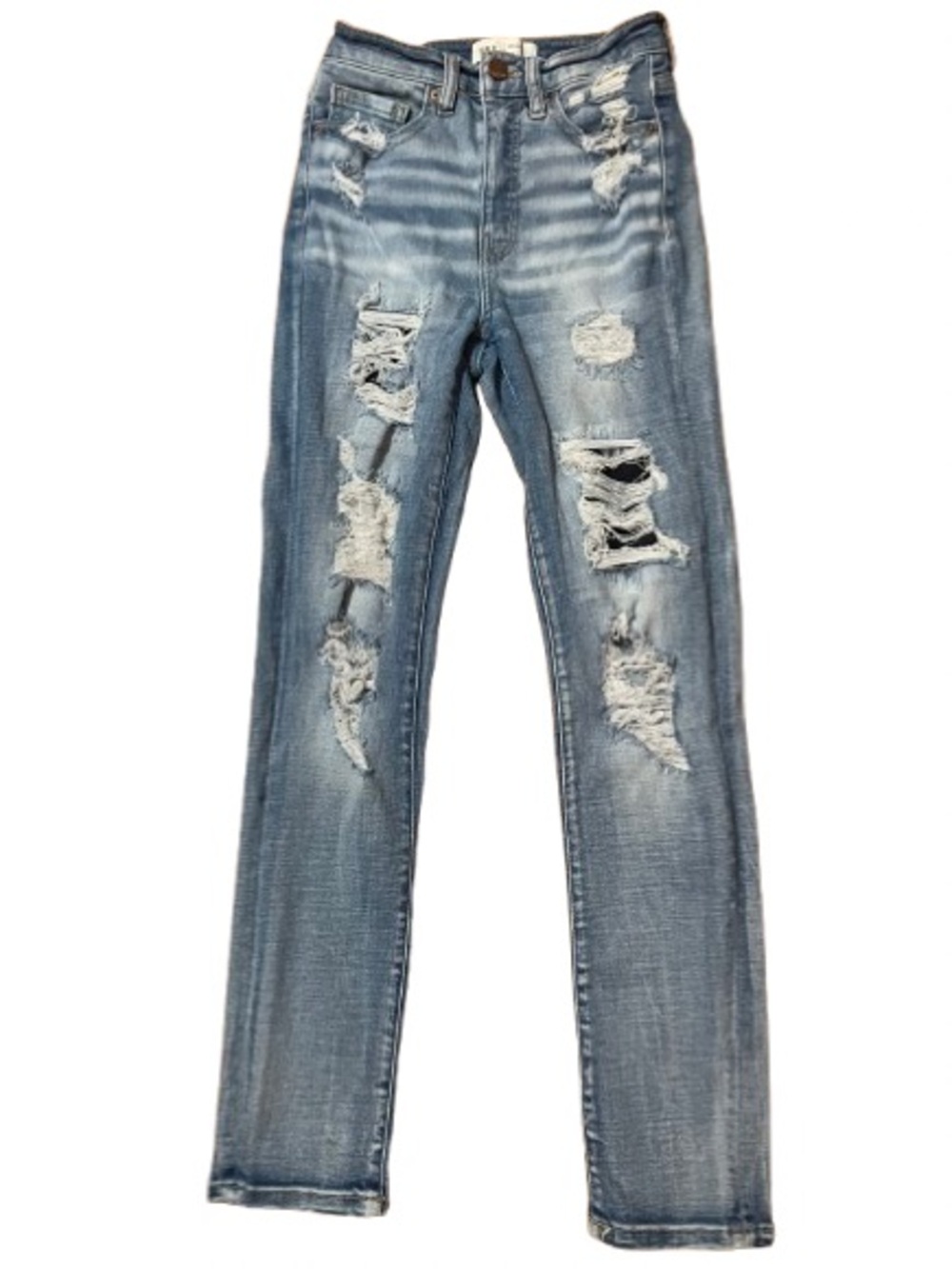 BKE Billie Slim Fit High Rise Women’s Distressed  Blue Denim Jeans Size 25